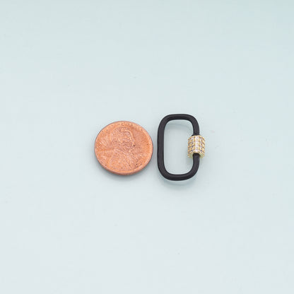 18K Gold Filled Enamel Oval Carabiner Clasp,Buckle Clasp,Carabiner Screw Clasp,Turnbuckle,for DIY Jewelry