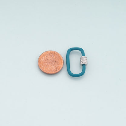 18K Gold Filled Enamel Oval Carabiner Clasp,Buckle Clasp,Carabiner Screw Clasp,Turnbuckle,for DIY Jewelry