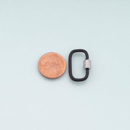 18K Gold Filled Enamel Oval Carabiner Clasp,Buckle Clasp,Carabiner Screw Clasp,Turnbuckle,for DIY Jewelry