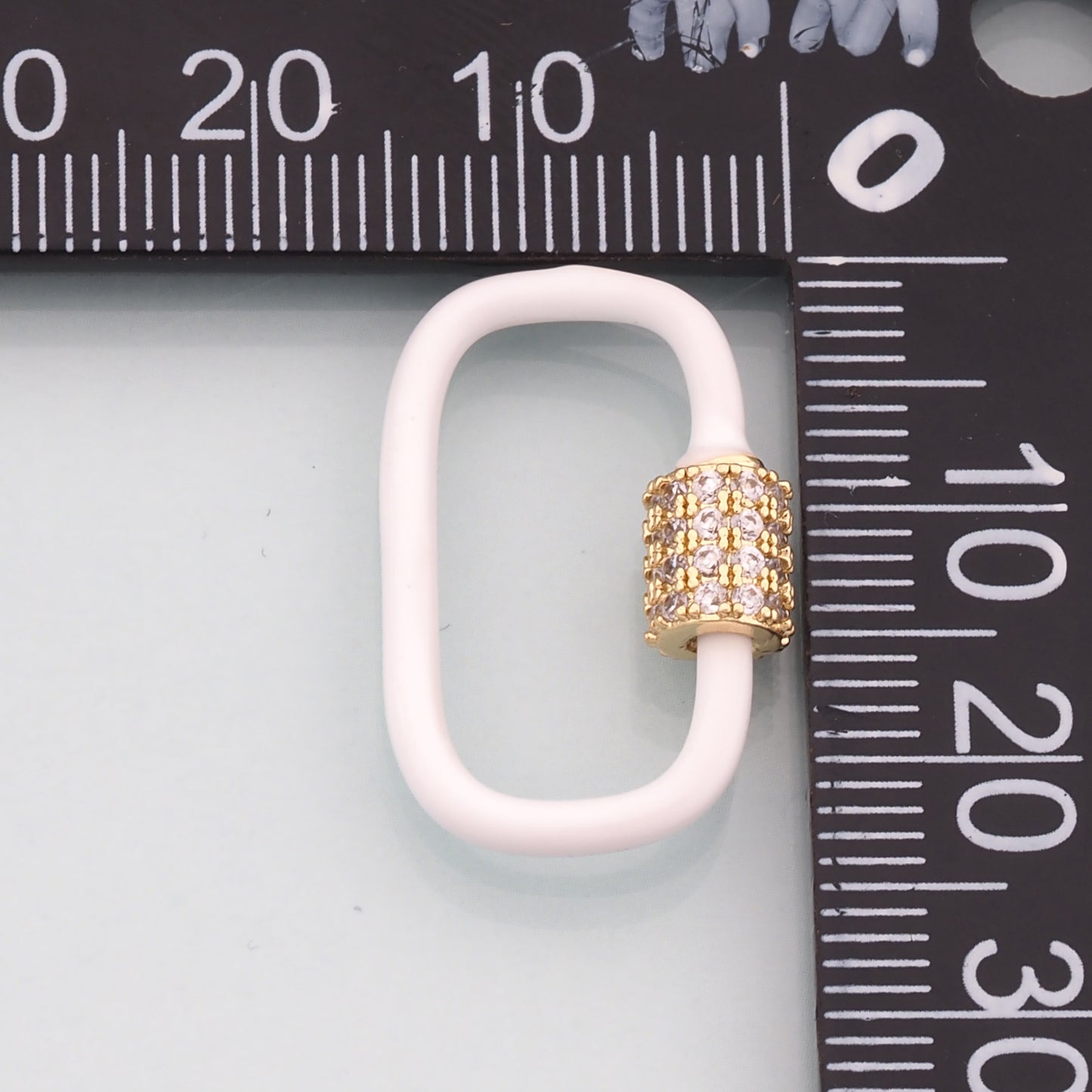 18K Gold Filled Enamel Oval Carabiner Clasp,Buckle Clasp,Carabiner Screw Clasp,Turnbuckle,for DIY Jewelry
