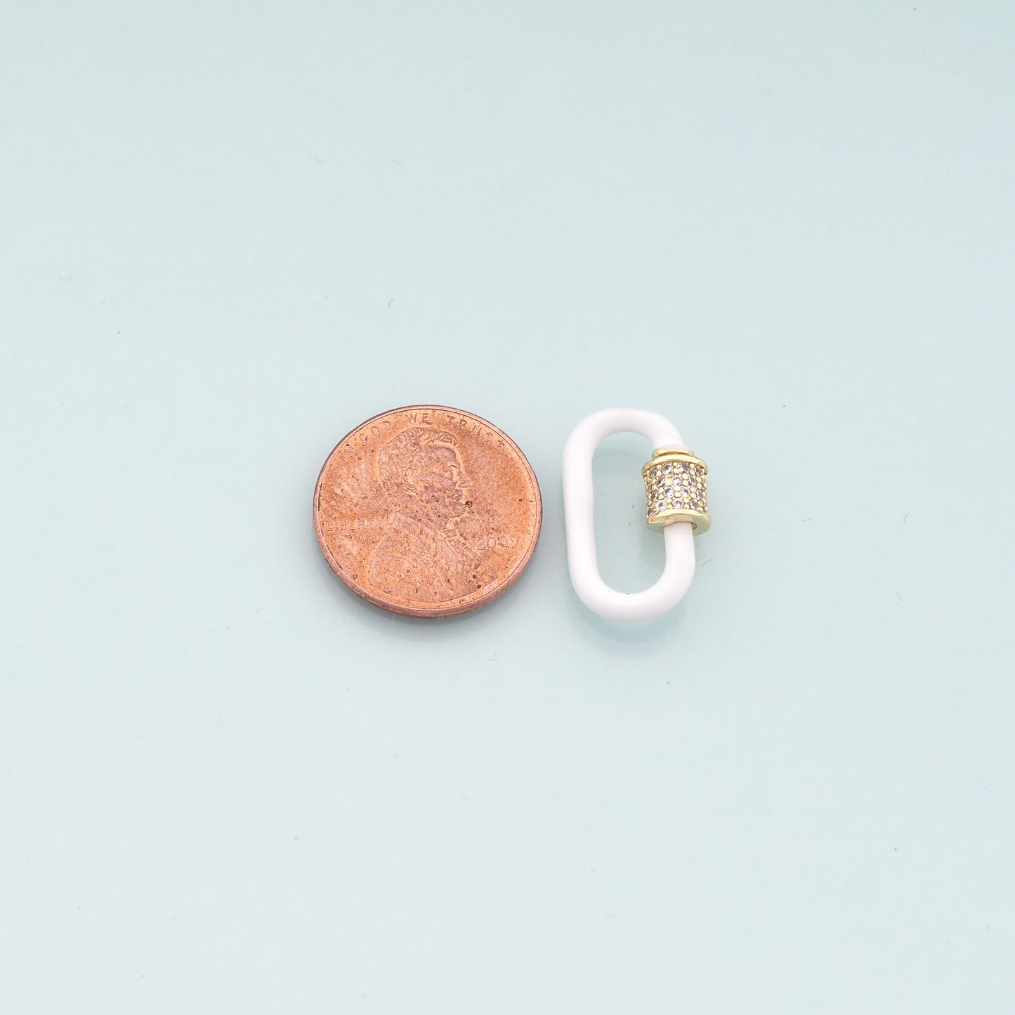 18K Gold Filled Enamel Oval Carabiner Clasp,Buckle Clasp,Carabiner Screw Clasp,Turnbuckle,for DIY Jewelry