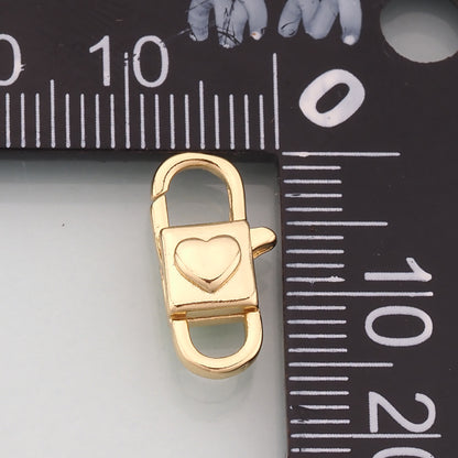 Gold Heart Clasp,18K Gold Filled Lobster Clasp Gold Lobster Claw for DIY Jewelry Finding Necklace Bracelet