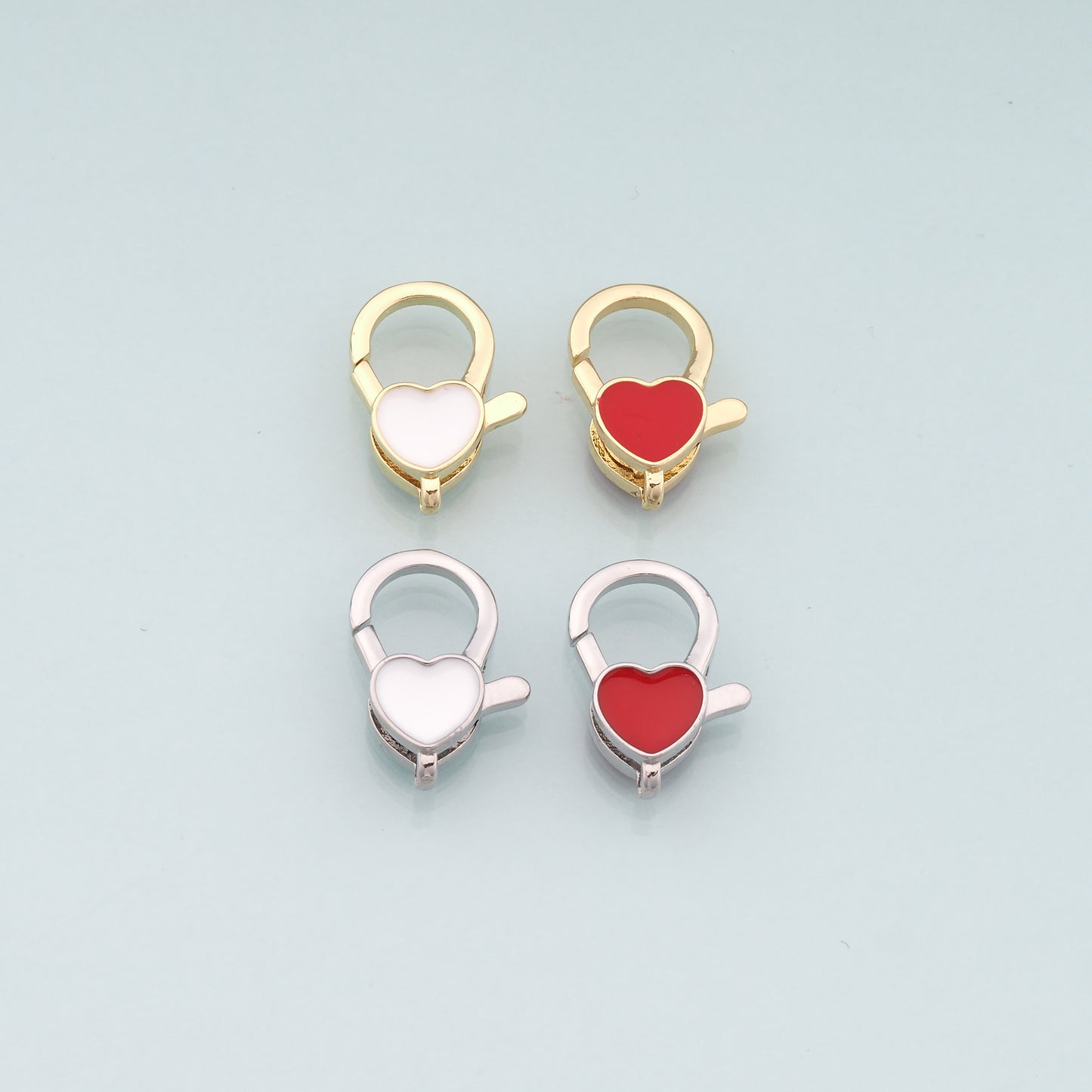 Gold Heart Clasp,18K Gold Filled Lobster Clasp Gold Lobster Claw for DIY Jewelry Finding Necklace Bracelet