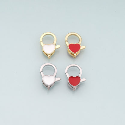 Gold Heart Clasp,18K Gold Filled Lobster Clasp Gold Lobster Claw for DIY Jewelry Finding Necklace Bracelet