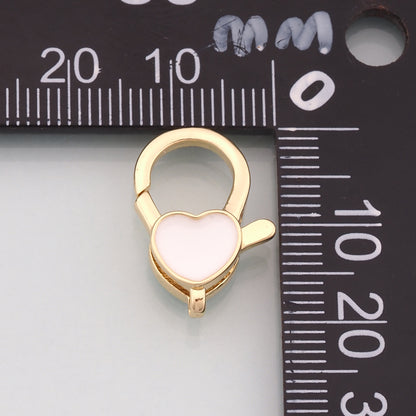 Gold Heart Clasp,18K Gold Filled Lobster Clasp Gold Lobster Claw for DIY Jewelry Finding Necklace Bracelet