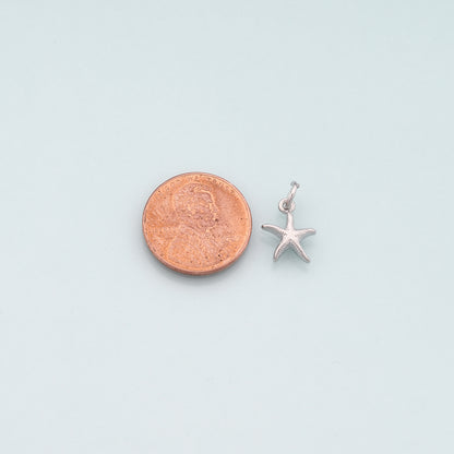 Gold Starfish Charms,18K Gold Filled Sea Star Pendant,Starfish Charm Bracelet Necklace for DIY Jewelry Making Supply