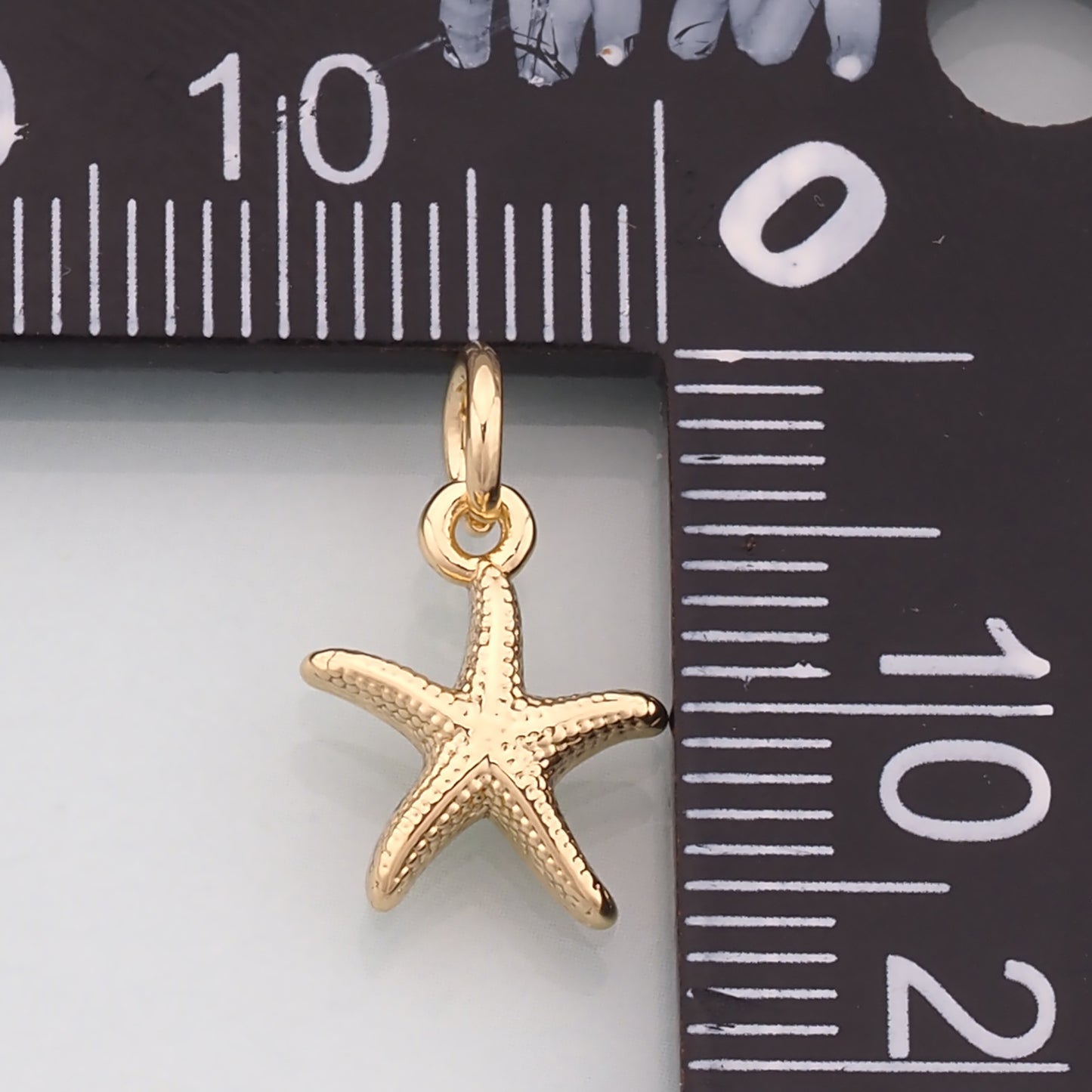 Gold Starfish Charms,18K Gold Filled Sea Star Pendant,Starfish Charm Bracelet Necklace for DIY Jewelry Making Supply