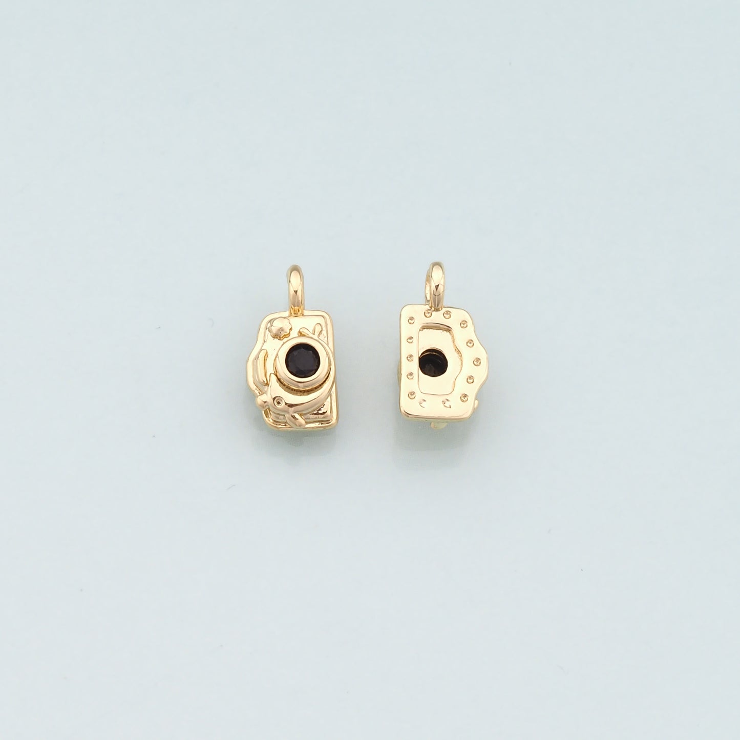 Gold Camera Charms,18K Gold Filled Camera Pendant,Camera Charm Bracelet Necklace for DIY Jewelry Making Supply