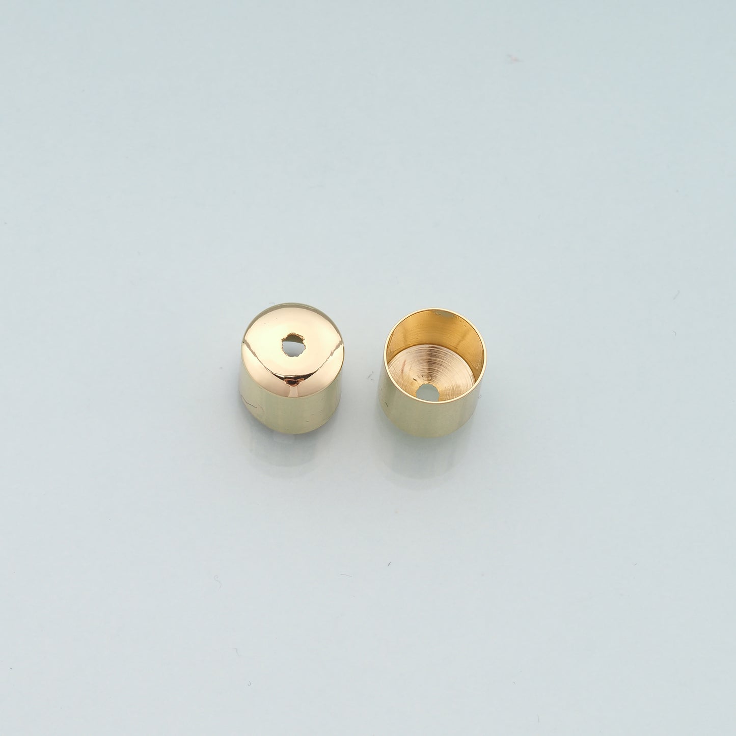 18K Gold Filled End Cap Connector, Tube End Cap Clasp for DIY Jewelry Making, Necklace Bracelet Jewelry Findings