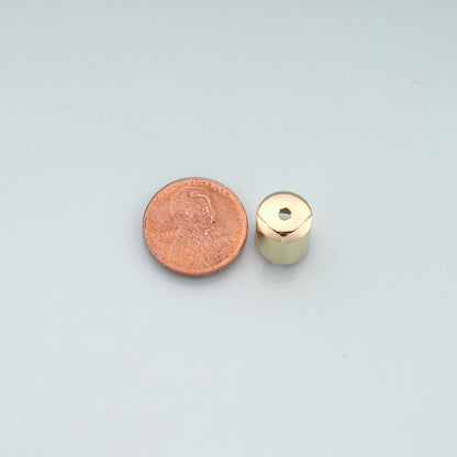 18K Gold Filled End Cap Connector, Tube End Cap Clasp for DIY Jewelry Making, Necklace Bracelet Jewelry Findings
