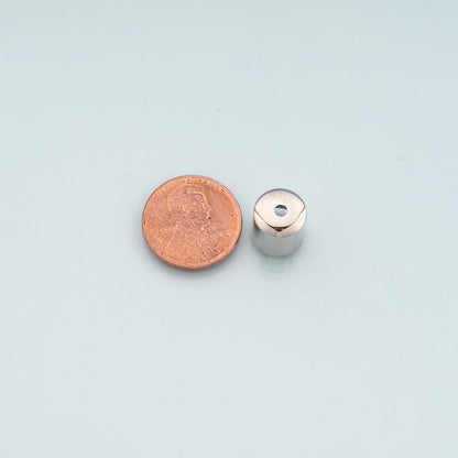 18K Gold Filled End Cap Connector, Tube End Cap Clasp for DIY Jewelry Making, Necklace Bracelet Jewelry Findings