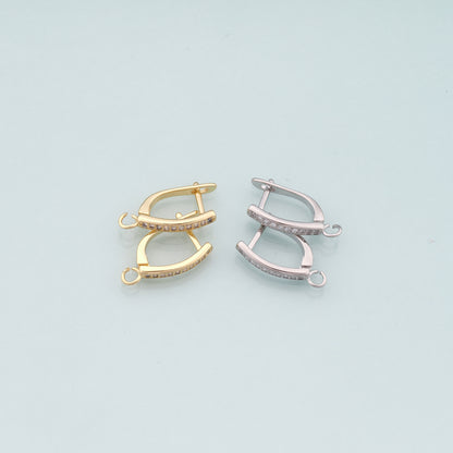 1pair 18K Gold Filled Huggie Earrings Findings,Gold Earrings,Dainty Earrings