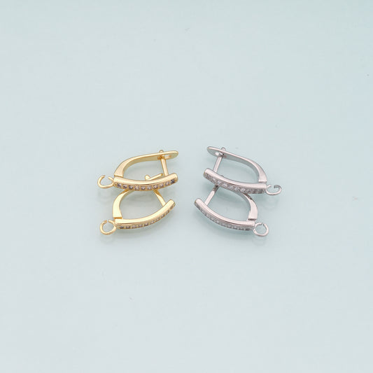 1pair 18K Gold Filled Huggie Earrings Findings,Gold Earrings,Dainty Earrings