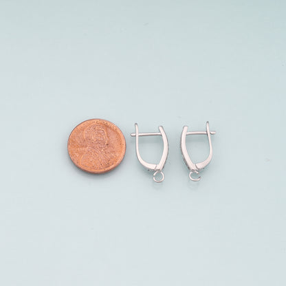 1pair 18K Gold Filled Huggie Earrings Findings,Gold Earrings,Dainty Earrings