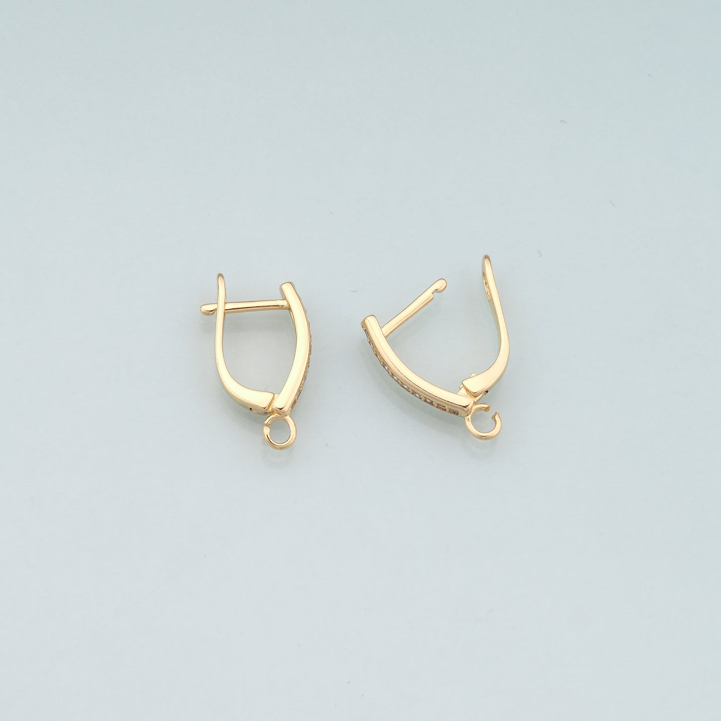 1pair 18K Gold Filled Huggie Earrings Findings,Gold Earrings,Dainty Earrings