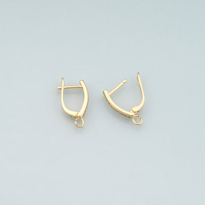 1pair 18K Gold Filled Huggie Earrings Findings,Gold Earrings,Dainty Earrings