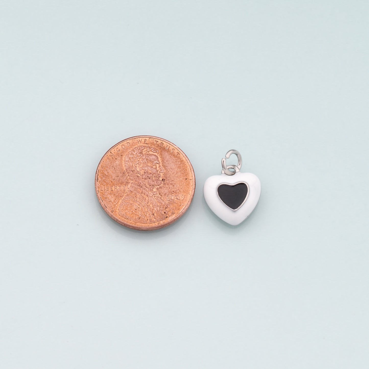Gold Heart Charms,18K Gold Filled Heart Pendant,Enamel Heart Charm Bracelet Necklace for DIY Jewelry Making Supply