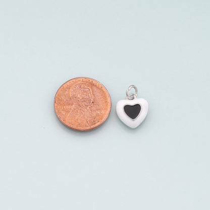 Gold Heart Charms,18K Gold Filled Heart Pendant,Enamel Heart Charm Bracelet Necklace for DIY Jewelry Making Supply