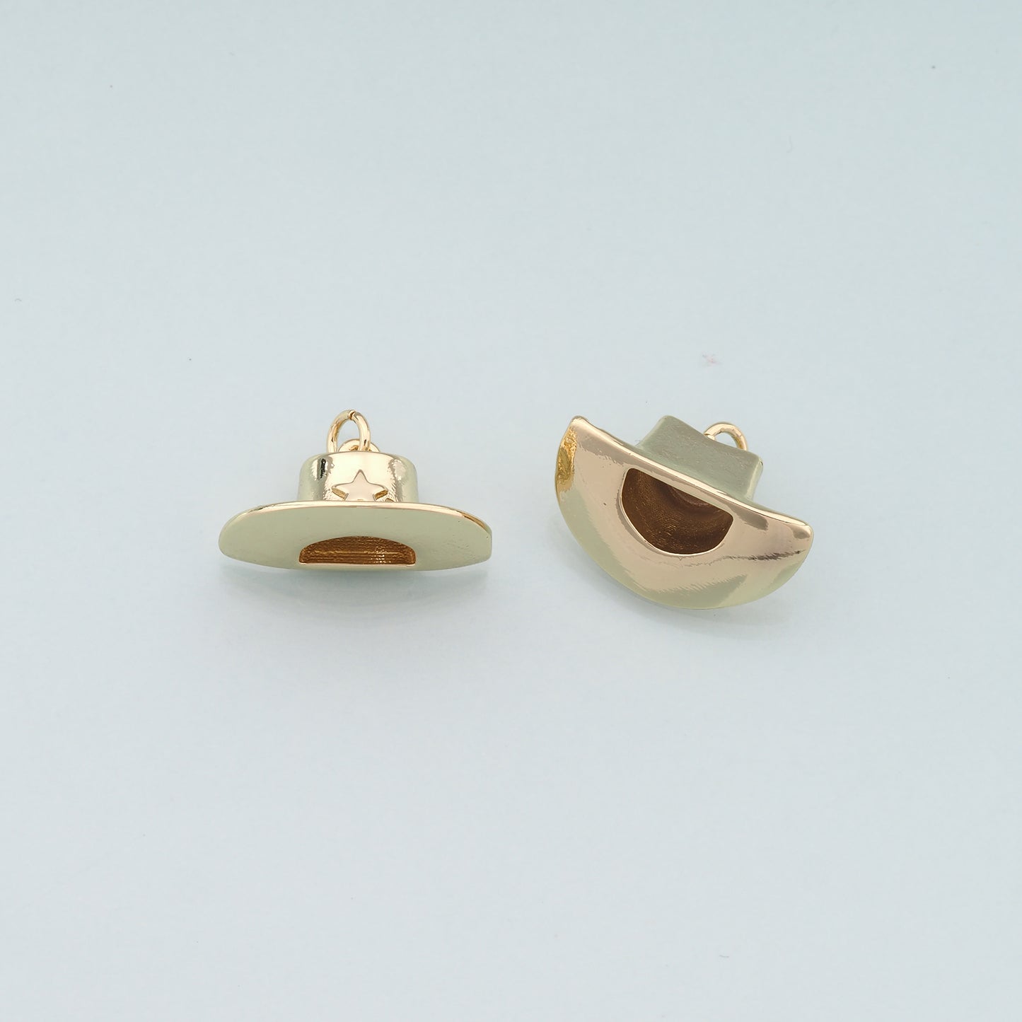 Gold Cowboy Hat Charms,18K Gold Filled Cowboy Hat Pendant,Hat Charm Bracelet Necklace for DIY Jewelry Making Supply