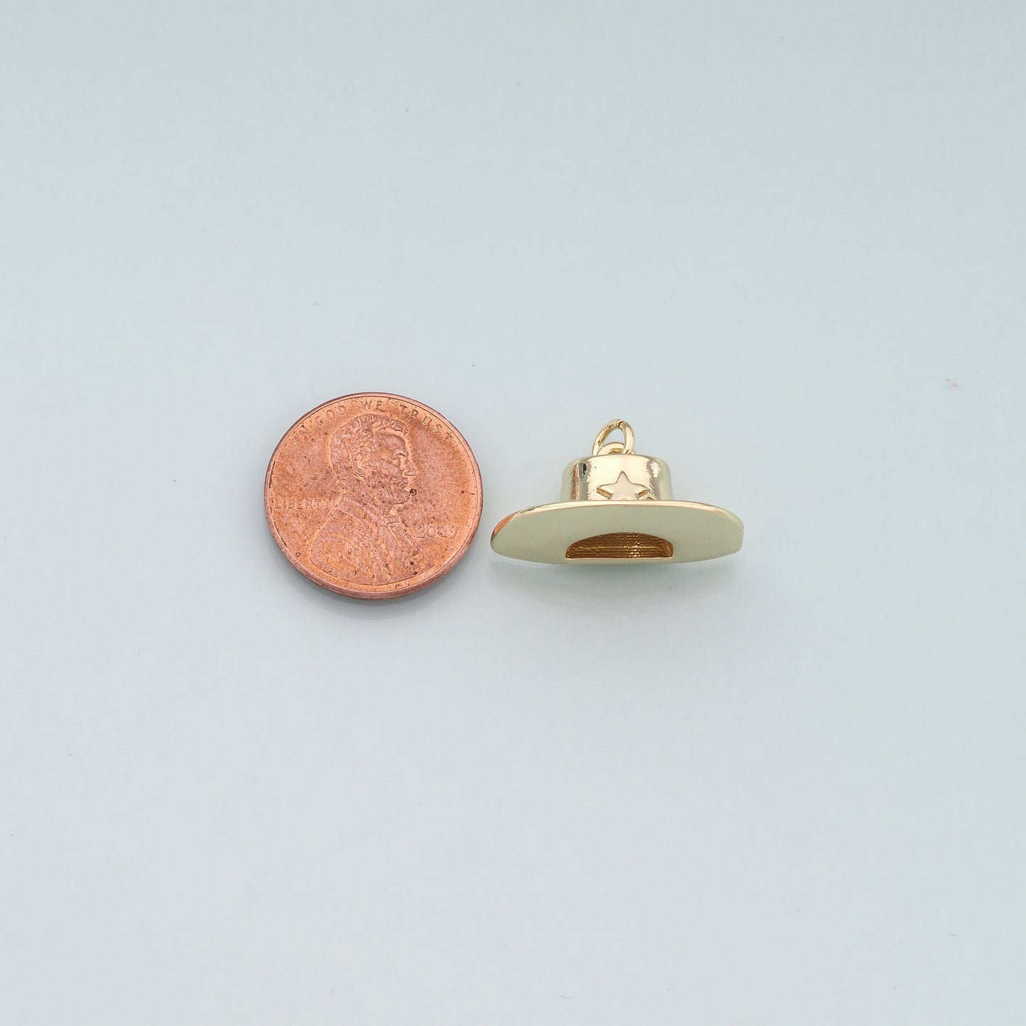 Gold Cowboy Hat Charms,18K Gold Filled Cowboy Hat Pendant,Hat Charm Bracelet Necklace for DIY Jewelry Making Supply