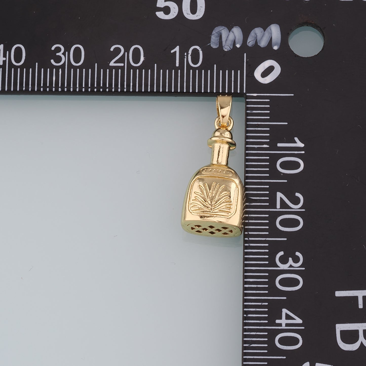 18K Gold Filled Tequila Bottle Pendant,Tequila Bottle Charm Bracelet Necklace for DIY Jewelry Making Supply