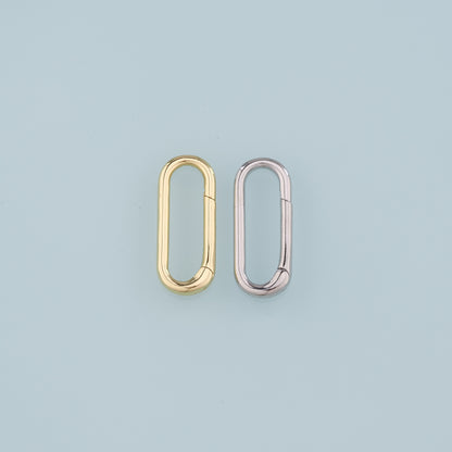 18K Gold Filled Oval Carabiner Clasp,Carabiner Lock Connector,Spring Push Gate for DIY Jewelry Finding Necklace Bracelet
