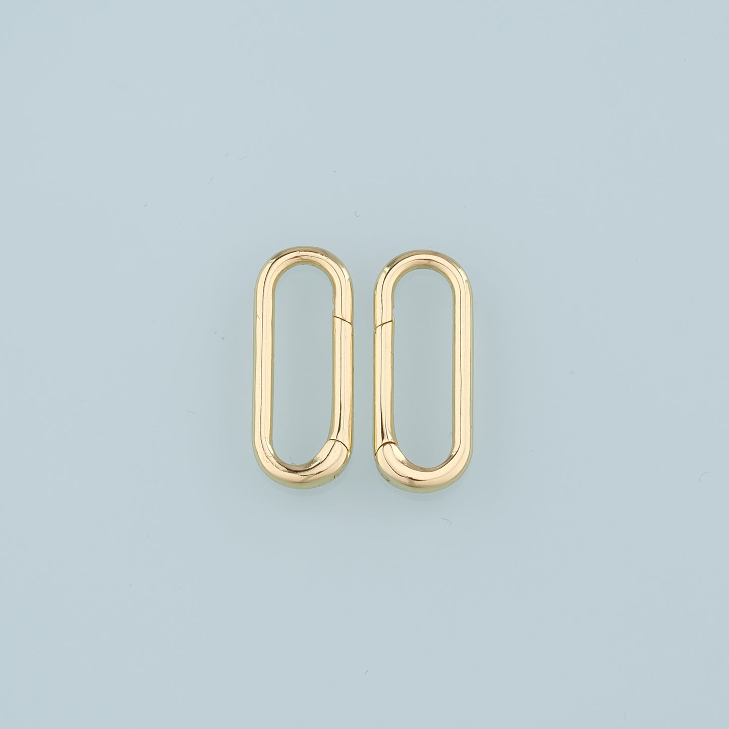 18K Gold Filled Oval Carabiner Clasp,Carabiner Lock Connector,Spring Push Gate for DIY Jewelry Finding Necklace Bracelet