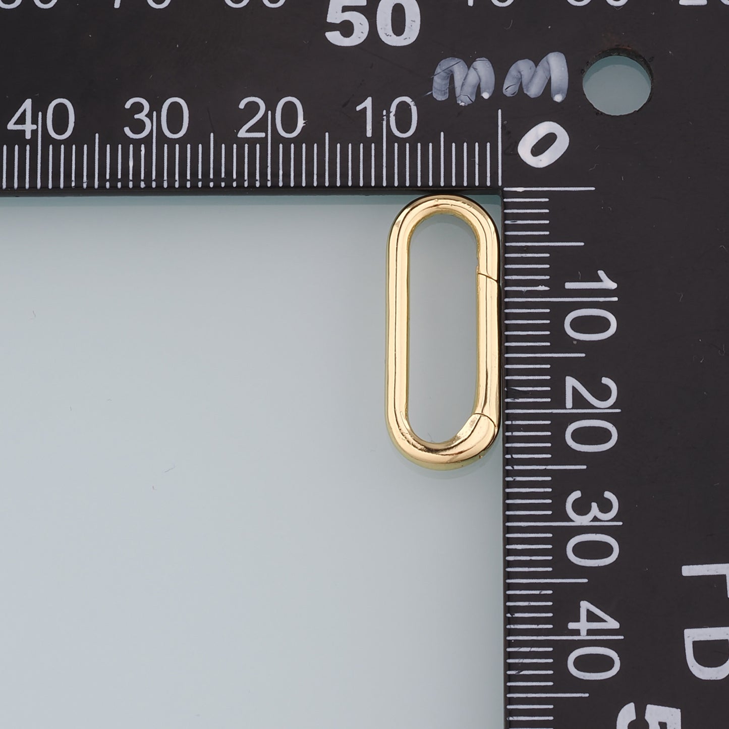 18K Gold Filled Oval Carabiner Clasp,Carabiner Lock Connector,Spring Push Gate for DIY Jewelry Finding Necklace Bracelet