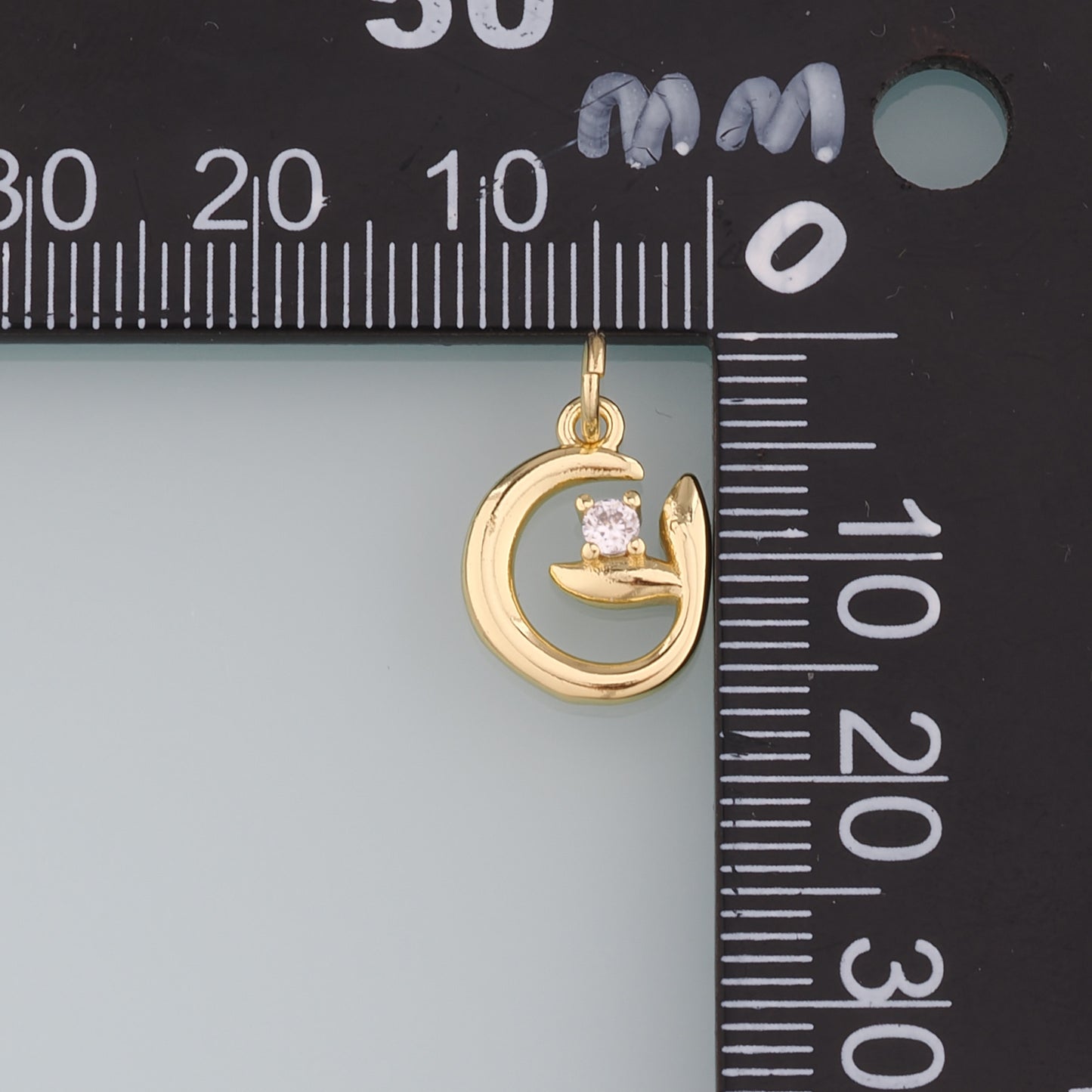 18K Gold Filled Geometry Pendant,CZ Geometry Charm Bracelet Necklace for DIY Jewelry Making Supply
