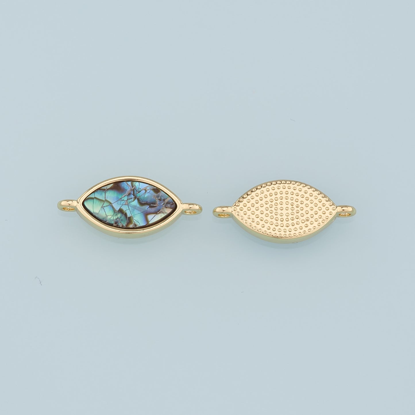 Gold Connector Charm,18K Gold Filled Evil Eye Pendant,Evil Eye Charm Bracelet Necklace for DIY Jewelry Making Supply