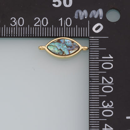 Gold Connector Charm,18K Gold Filled Evil Eye Pendant,Evil Eye Charm Bracelet Necklace for DIY Jewelry Making Supply