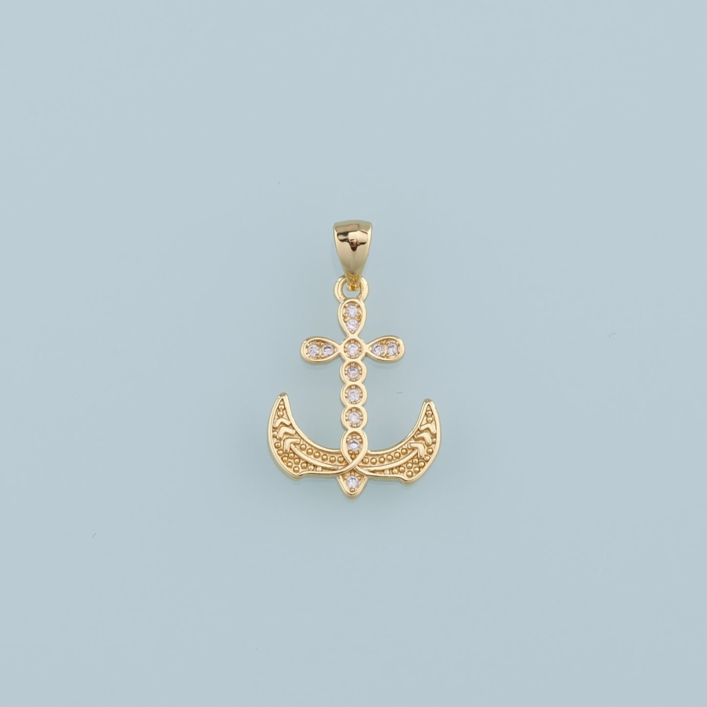 Gold Anchor Charms,18K Gold Filled Anchor Pendant,Anchor Charm Bracelet Necklace for DIY Jewelry Making Supply