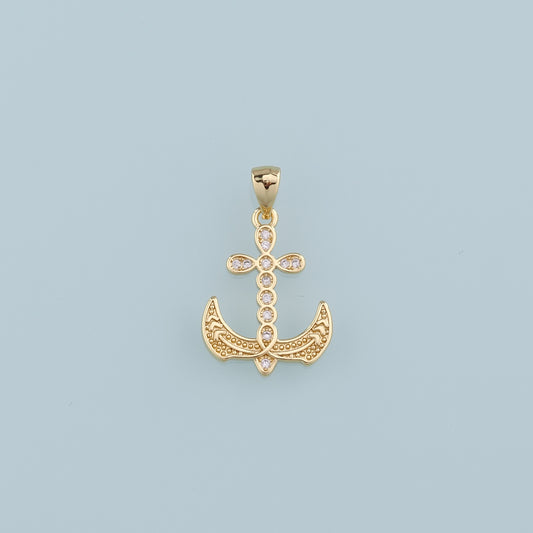 Gold Anchor Charms,18K Gold Filled Anchor Pendant,Anchor Charm Bracelet Necklace for DIY Jewelry Making Supply
