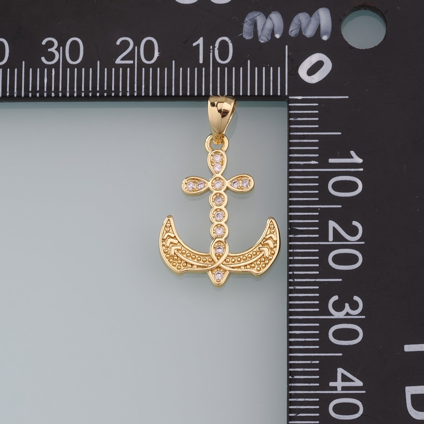 Gold Anchor Charms,18K Gold Filled Anchor Pendant,Anchor Charm Bracelet Necklace for DIY Jewelry Making Supply
