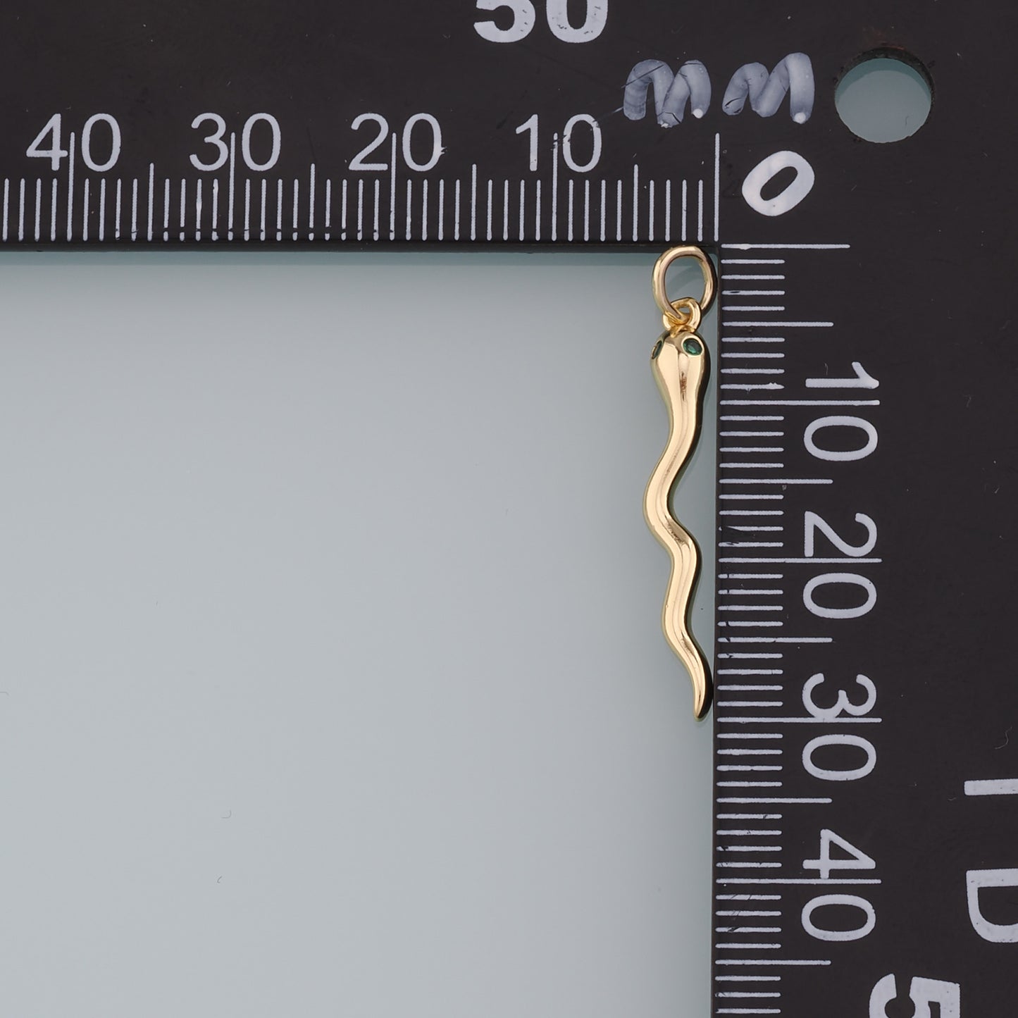 18K Gold Filled Snake Pendant,Dainty Snake Charm Bracelet Necklace for DIY Jewelry Making Supply