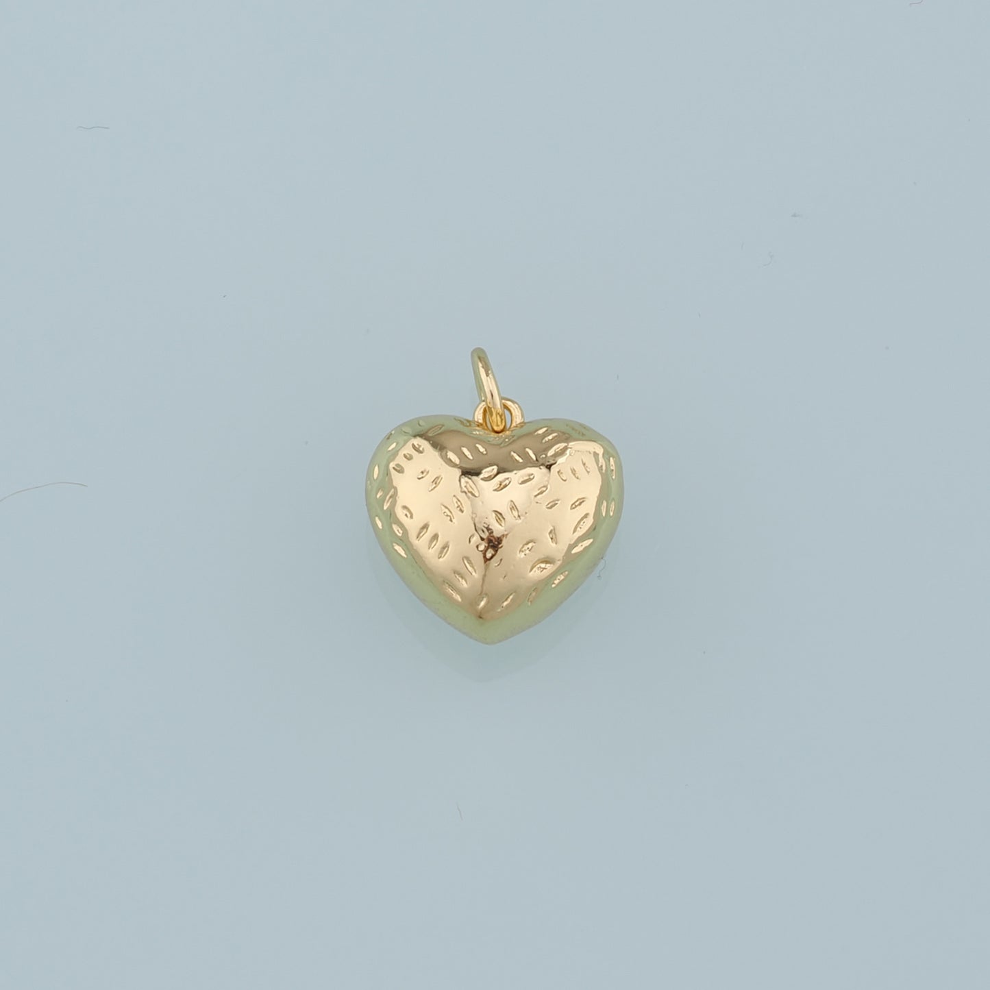 18K Gold Filled Heart Pendant,Heart Charm Bracelet Necklace for DIY Jewelry Making Supply