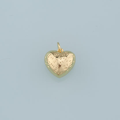 18K Gold Filled Heart Pendant,Heart Charm Bracelet Necklace for DIY Jewelry Making Supply