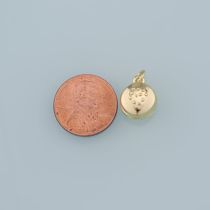 18K Gold Filled Hamburger Pendant,Hamburger Charm Bracelet Necklace for DIY Jewelry Making Supply
