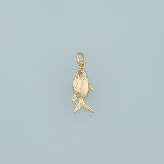 Gold Fish Charms,18K Gold Filled Fish Pendant,Cute Fish Charm Bracelet Necklace for DIY Jewelry Making Supply