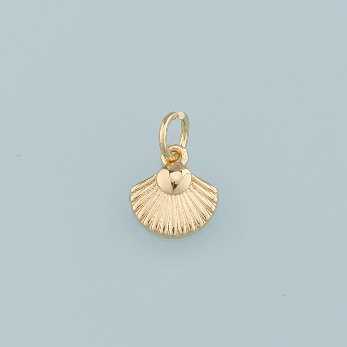 Gold Shell Charms,18K Gold Filled Shell Pendant,Conch Charm Bracelet Necklace for DIY Jewelry Making Supply