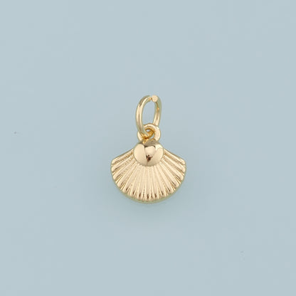 Gold Shell Charms,18K Gold Filled Shell Pendant,Conch Charm Bracelet Necklace for DIY Jewelry Making Supply
