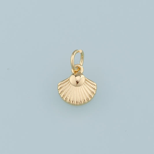 Gold Shell Charms,18K Gold Filled Shell Pendant,Conch Charm Bracelet Necklace for DIY Jewelry Making Supply