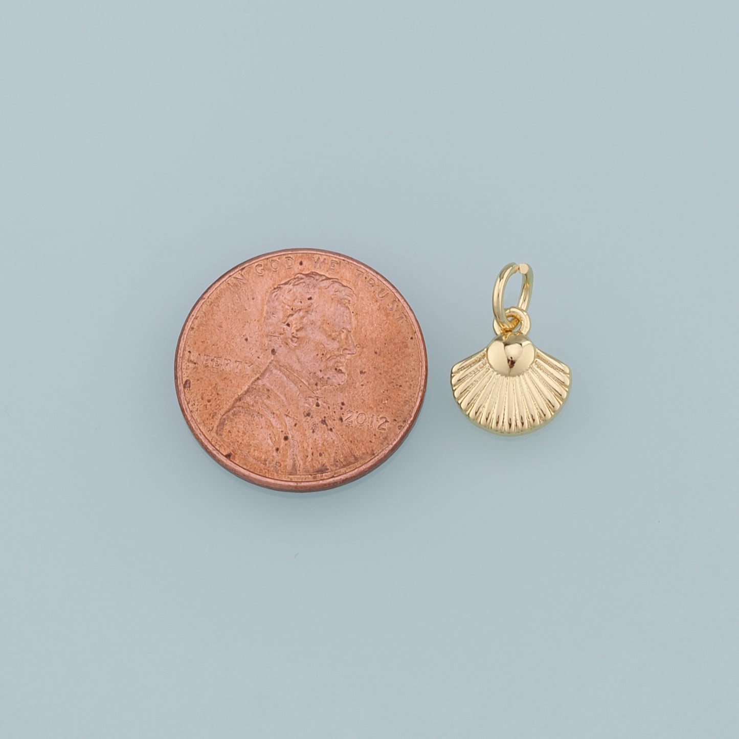 Gold Shell Charms,18K Gold Filled Shell Pendant,Conch Charm Bracelet Necklace for DIY Jewelry Making Supply