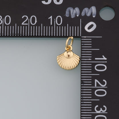 Gold Shell Charms,18K Gold Filled Shell Pendant,Conch Charm Bracelet Necklace for DIY Jewelry Making Supply