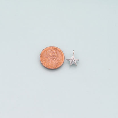 Gold Starfish Charms,18K Gold Filled Sea star Pendant,Enamel Starfish Charm Bracelet Necklace for DIY Jewelry Making Supply