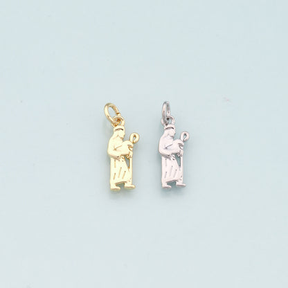 18K Gold Filled Shepherd Pendant,Dainty Shepherd Charm Bracelet Necklace for DIY Jewelry Making Supply