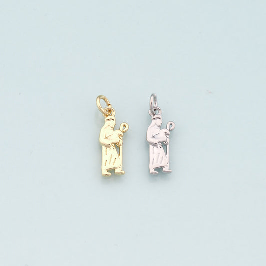 18K Gold Filled Shepherd Pendant,Dainty Shepherd Charm Bracelet Necklace for DIY Jewelry Making Supply