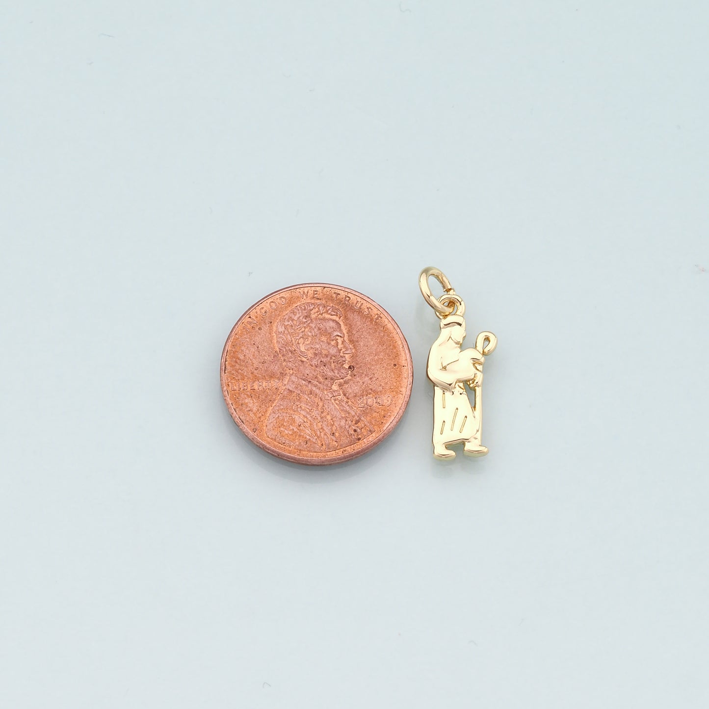 18K Gold Filled Shepherd Pendant,Dainty Shepherd Charm Bracelet Necklace for DIY Jewelry Making Supply