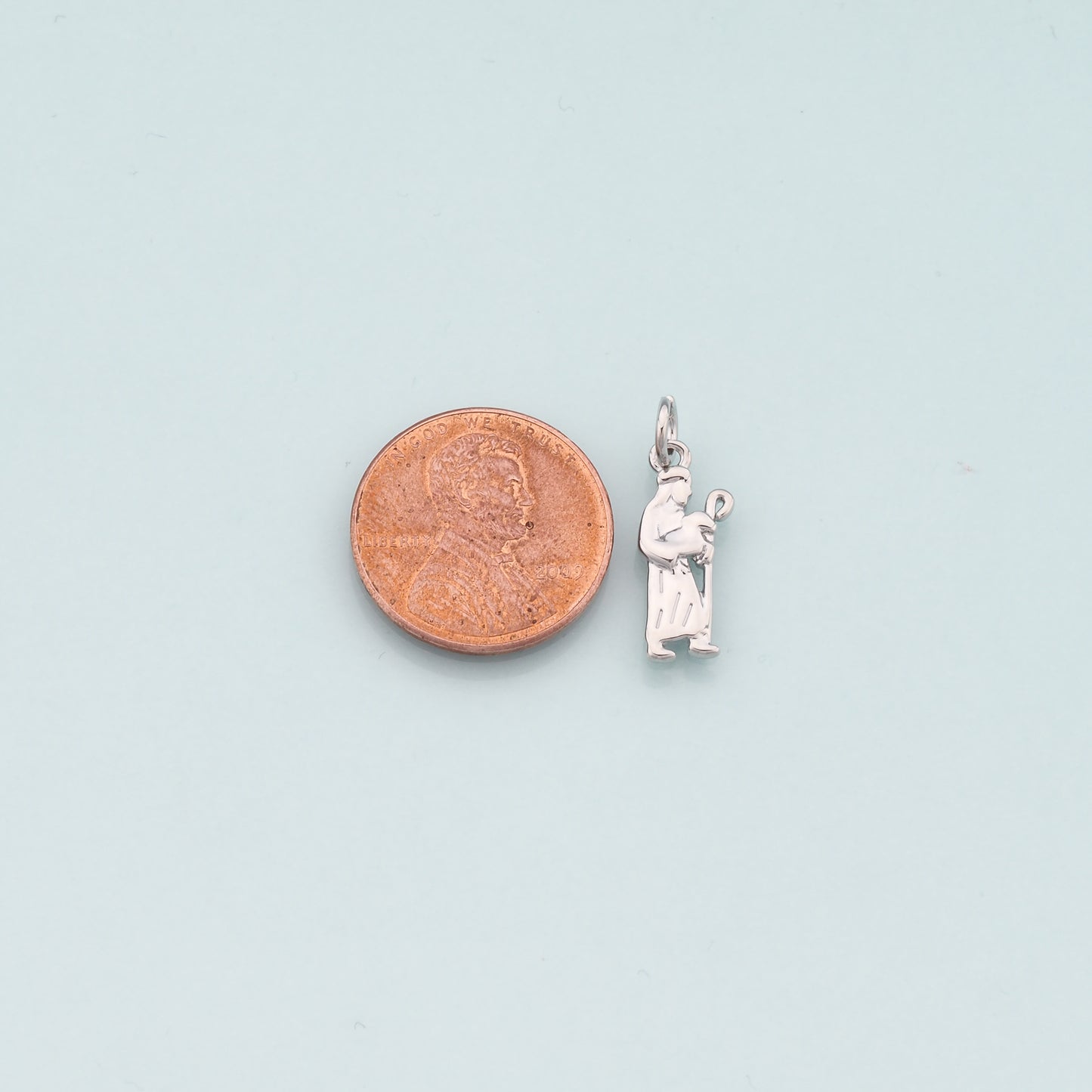 18K Gold Filled Shepherd Pendant,Dainty Shepherd Charm Bracelet Necklace for DIY Jewelry Making Supply