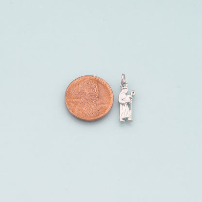 18K Gold Filled Shepherd Pendant,Dainty Shepherd Charm Bracelet Necklace for DIY Jewelry Making Supply